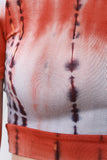 Short Sleeve Bardot Tie-Dye Crop Top
