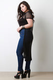 Mesh Cropped Front Cutout Maxi Top