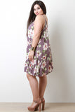 Hibiscus V-Neck Trapeze Dress