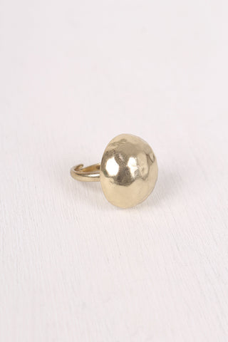 Hammered Half Dome Ring