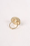 Hammered Half Dome Ring