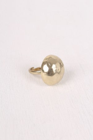 Hammered Half Dome Ring