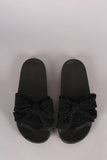 Glitter Oversized Bow Slide Sandal