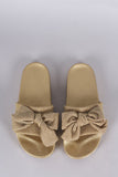 Glitter Oversized Bow Slide Sandal