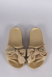 Glitter Oversized Bow Slide Sandal