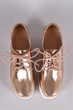 Patent Lug Sole Lace Up Oxford Platform Wedge