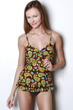 Neon Paisley Tankini