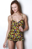 Neon Paisley Tankini