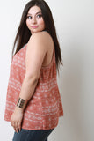 Tribal Embroidered V-Neck Sleeveless Top