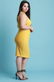 Sleeveless High Neck Side Ladder Midi Dress