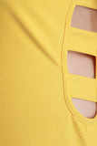 Sleeveless High Neck Side Ladder Midi Dress