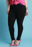 Jersey Knit High Rise Zipper Ankle Moto Leggings