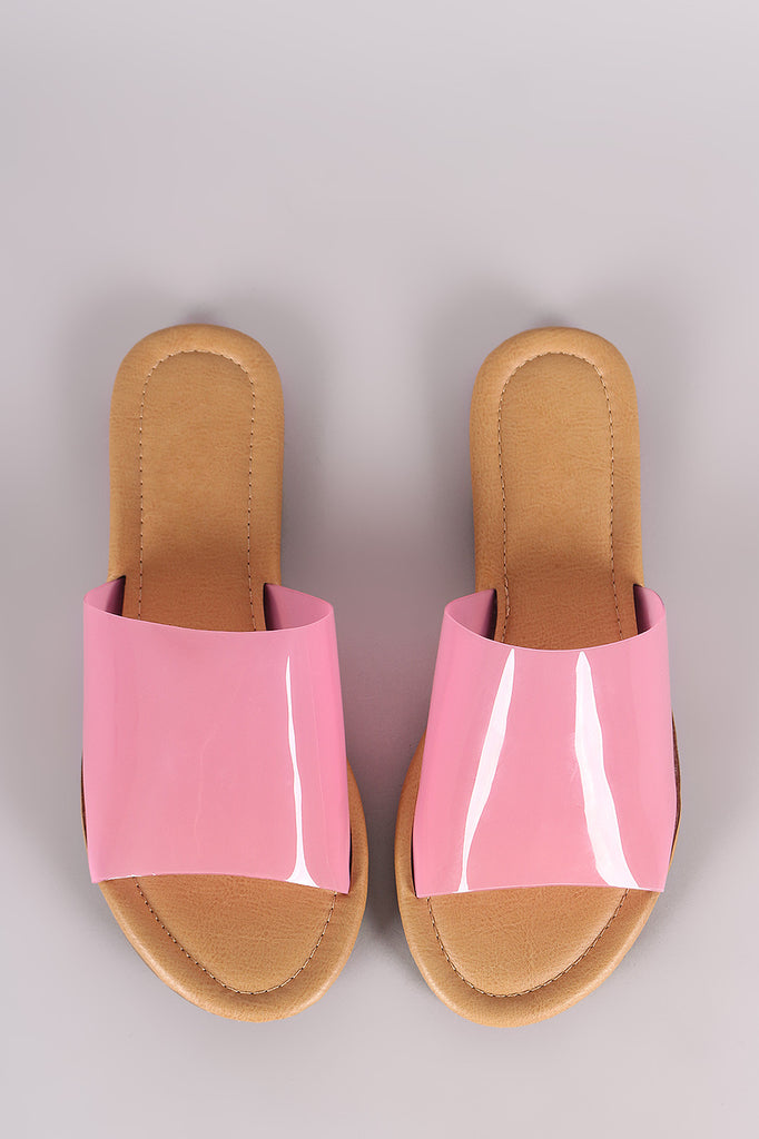 Lucite Single Wide Band Slip-On Sandal