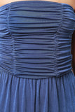 Strapless Ruched Tiered Ruffle Jumpsuit