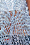 Metallic Loose Knit Sleeveless Longline Cardigan