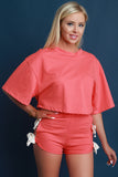 French Terry Back Self-Tie Boxy Crop Top