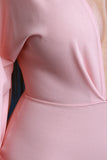 Plunging Neck Open Cape Sleeve Midi Dress