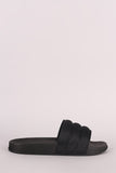 Quilted Open Toe Slide Sandal