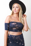 Tie-Dye Bardot Crop Top