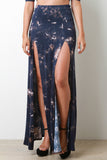 Tie-Dye M-Slit Maxi Skirt