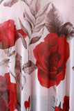 Semi-Sheer Floral Mesh Handkerchief Hem Top