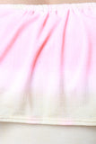 Tie Dye Ruffle Bardot Side Slit Maxi Dress