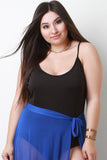 Smooth Knit Scooped Neck Spaghetti Strap Bodysuit