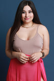 Smooth Knit Scooped Neck Spaghetti Strap Bodysuit
