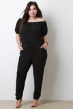 Ruffled Off-The-Shoulder Jumpsuit