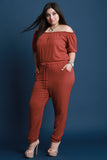 Ruffled Off-The-Shoulder Jumpsuit