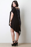 Jersey Knit Slashed Back Open Front Cardigan