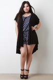 Jersey Knit Slashed Back Open Front Cardigan