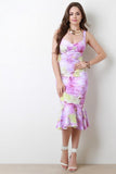 Floral Midi Mermaid Dress