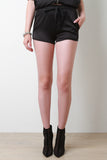 Smooth Satin Mid Rise Drawstring Shorts