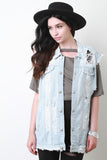 Distressed Boyfriend Denim Vest