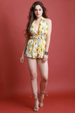 Wild Sunflower Halter Romper